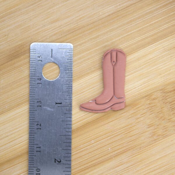 Cowboy boot-shaped clay cutter, perfect for adding a touch of the Wild West to your polymer clay creations