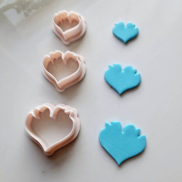 Petal-shaped polymer clay cutter for creating floral earrings