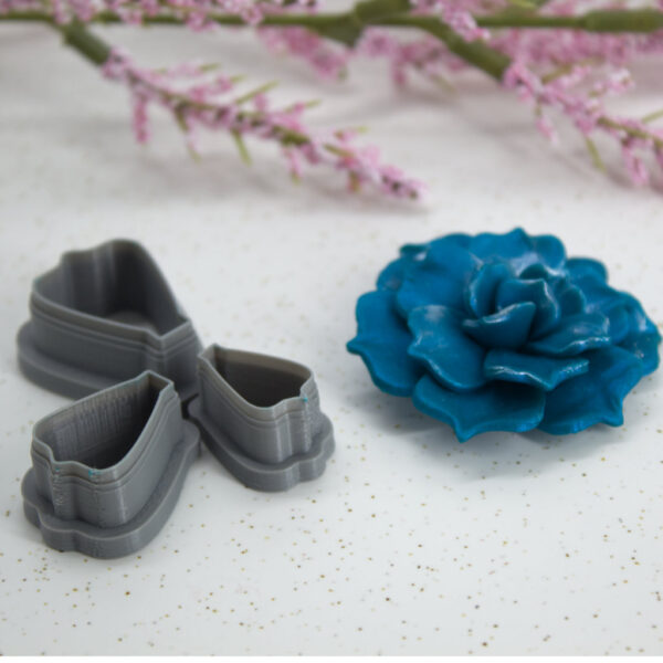 Small, medium, and large petal-shaped polymer clay cutters ideally designed for crafting unique polymer clay earrings