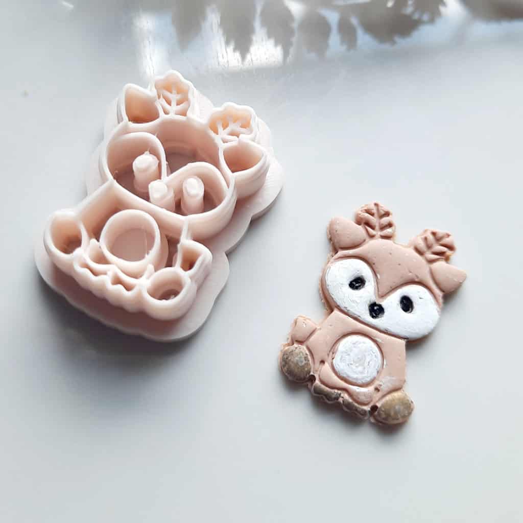 Deer Polymer Clay Cutter | Fall clay cutters - Lala Handmade store |  Polymer Clay Earrings and Tools