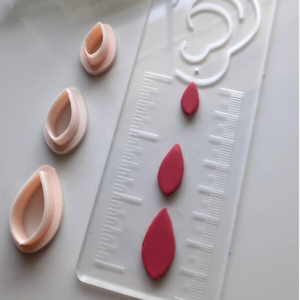 Breathtaking petal shaped earrings are a cinch with this polymer clay cutter