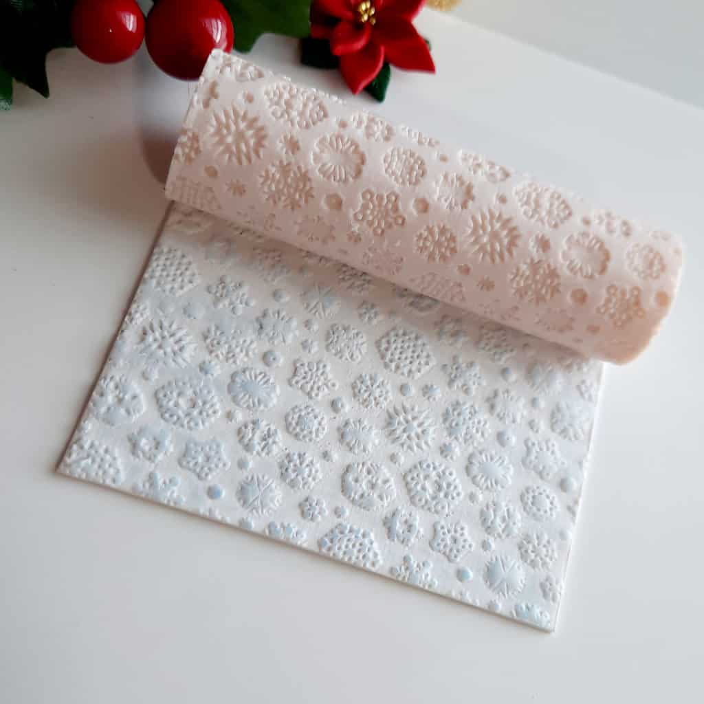 Texture roller snowflakes/ Christmas Polymer clay texture roller