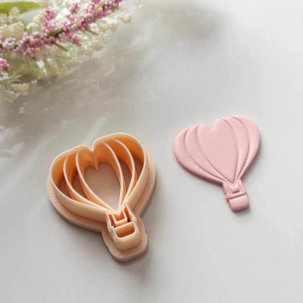 Valentines day polymer clay cutters, Hot air balloon clay cutter, Heart Clay  Cutter - Lala Handmade store
