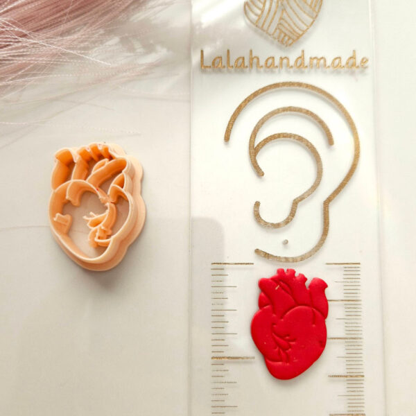 Polymer Clay Art Tool - Heart Shaped Cutter for Valentine's Day Earrings